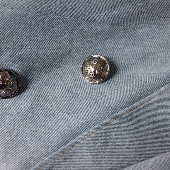 Veronica Beard Miller Dickey Double-breasted Denim Dickey Jacket, Hot! - Picture 14 of 15